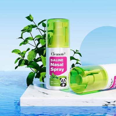 60ml 塩溶液 鼻スプレー ミント クリア 鼻炎 感冒 アレルギー 鼻詰まり 鼻刺激